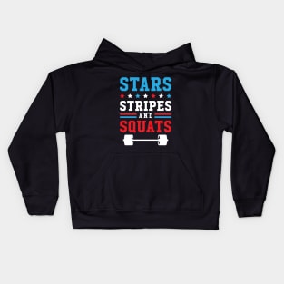 Stars, Stripes And Squats v2 Kids Hoodie